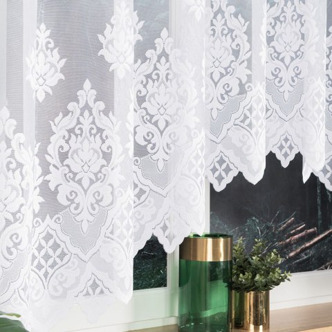 LUDMIŁA Firanka żakardowa odpasowana, szerokość 300 x wysokość 160cm, kolor 001 biały 017810/FOL/001/000161/1 LUDMIŁA Firanka żakardowa odpasowana, szerokość 300 x wysokość 160cm, kolor 001 biały 017810/FOL/001/000161/1