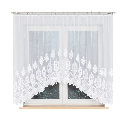 LUDMIŁA Firanka żakardowa odpasowana, szerokość 300 x wysokość 160cm, kolor 001 biały 017810/FOL/001/000161/1 LUDMIŁA Firanka żakardowa odpasowana, szerokość 300 x wysokość 160cm, kolor 001 biały 017810/FOL/001/000161/1