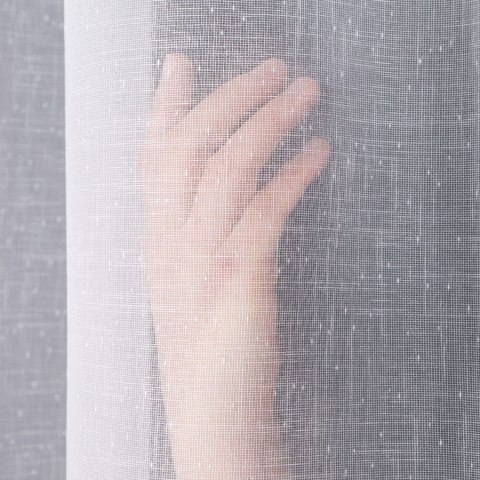 ELENA Firanka z ołowianką, wysokość 300cm, kolor 001 biały 030615/OLO/001/000300/1