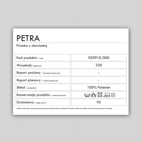 PETRA (020910) Próbnik ALLURE 020910/PRO/000/000000/1 PETRA (020910) Próbnik ALLURE 020910/PRO/000/000000/1