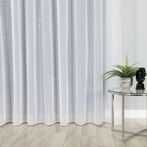 Firanka fantazyjna z ołowianką FDF002 wysokość 290 cm kolor biały