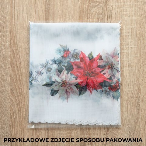 GWIAZDA BETLEJEMSKA Zazdrostka woalowa, WOAL, szerokość 150 x wysokość 40cm, kolor 001 czerwono-zielony PBN010/ZAZ/001/150040/1 GWIAZDA BETLEJEMSKA Zazdrostka woalowa, WOAL, szerokość 150 x wysokość 40cm, kolor 001 czerwono-zielony PBN010/ZAZ/001/150040/1