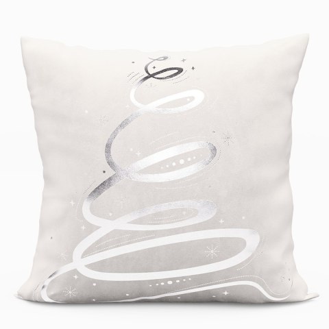 Poszewka dekoracyjna METALICZNA VELVET 40x40 cm kolor offwhite ze srebrnym zdobieniem Poszewka dekoracyjna METALICZNA VELVET 40x40 cm kolor offwhite ze srebrnym zdobieniem