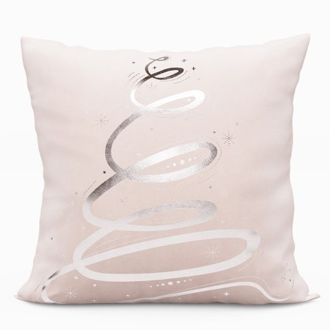 Poszewka dekoracyjna METALICZNA VELVET 40x40 cm kolor pudrowy różowy ze srebrnym zdobieniem Poszewka dekoracyjna METALICZNA VELVET 40x40 cm kolor pudrowy różowy ze srebrnym zdobieniem