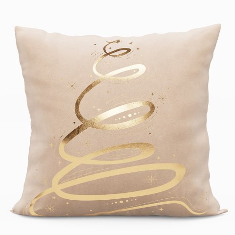 Poszewka dekoracyjna METALICZNA VELVET 40x40 cm kolor kremowy ze złotym zdobieniem Poszewka dekoracyjna METALICZNA VELVET 40x40 cm kolor kremowy ze złotym zdobieniem