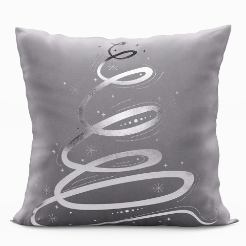 Poszewka dekoracyjna METALICZNA VELVET 40x40 cm kolor jasny szary ze srebrnym zdobieniem Poszewka dekoracyjna METALICZNA VELVET 40x40 cm kolor jasny szary ze srebrnym zdobieniem
