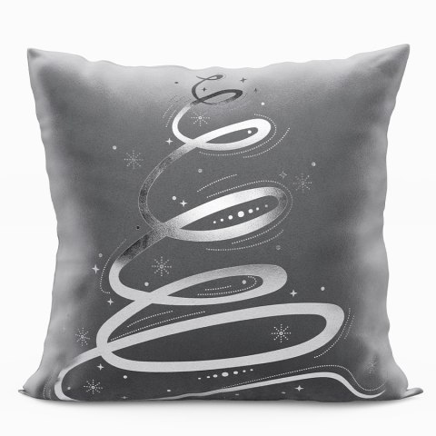 Poszewka dekoracyjna METALICZNA VELVET 40x40 cm kolor ciemny szary ze srebrnym zdobieniem Poszewka dekoracyjna METALICZNA VELVET 40x40 cm kolor ciemny szary ze srebrnym zdobieniem