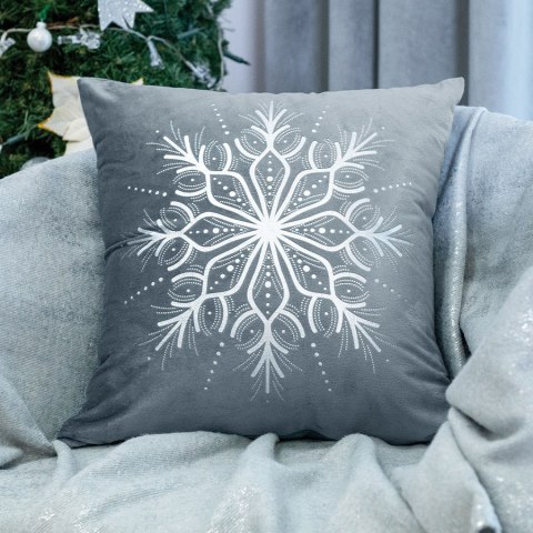 Poszewka dekoracyjna METALICZNA VELVET 40x40 cm kolor jasny niebieski ze srebrnym zdobieniem Poszewka dekoracyjna METALICZNA VELVET 40x40 cm kolor jasny niebieski ze srebrnym zdobieniem