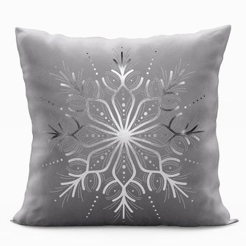 Poszewka dekoracyjna METALICZNA VELVET 40x40 cm kolor jasny szary ze srebrnym zdobieniem Poszewka dekoracyjna METALICZNA VELVET 40x40 cm kolor jasny szary ze srebrnym zdobieniem
