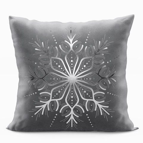 Poszewka dekoracyjna METALICZNA VELVET 40x40 cm kolor ciemny szary ze srebrnym zdobieniem Poszewka dekoracyjna METALICZNA VELVET 40x40 cm kolor ciemny szary ze srebrnym zdobieniem