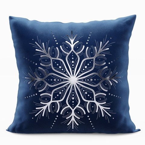 Poszewka dekoracyjna METALICZNA VELVET 40x40 cm kolor granatowy ze srebrnym zdobieniem Poszewka dekoracyjna METALICZNA VELVET 40x40 cm kolor granatowy ze srebrnym zdobieniem