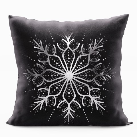 Poszewka dekoracyjna METALICZNA VELVET 40x40 cm kolor czarny ze srebrnym zdobieniem Poszewka dekoracyjna METALICZNA VELVET 40x40 cm kolor czarny ze srebrnym zdobieniem