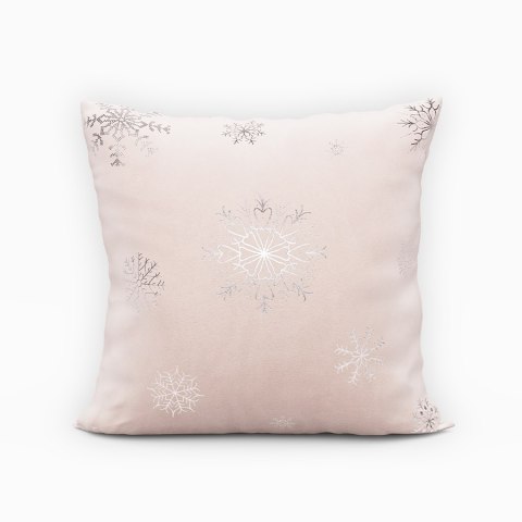 Poszewka dekoracyjna ŚNIEŻKI VELVET 40x40 cm kolor pudrowy różowy ze złotym zdobieniem Poszewka dekoracyjna ŚNIEŻKI VELVET 40x40 cm kolor pudrowy różowy ze złotym zdobieniem