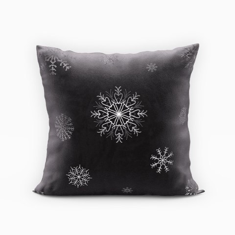 Poszewka dekoracyjna ŚNIEŻKI VELVET 40x40 cm kolor czarny ze złotym zdobieniem Poszewka dekoracyjna ŚNIEŻKI VELVET 40x40 cm kolor czarny ze złotym zdobieniem
