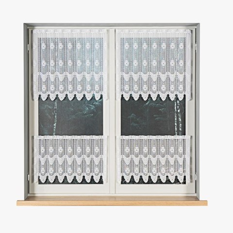 Zazdrostka żakardowa panelowa 355860 wysokość 40 cm kolor biały