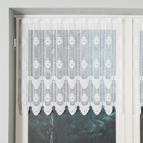 Zazdrostka żakardowa panelowa 355860 wysokość 60 cm kolor biały