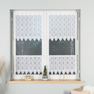 Zazdrostka żakardowa 355840 wysokość 60 cm kolor biały