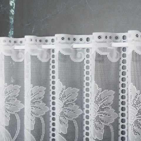 Zazdrostka żakardowa 355850 wysokość 75 cm kolor biały Zazdrostka żakardowa 355850 wysokość 75 cm kolor biały