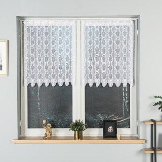 Zazdrostka żakardowa 355840 wysokość 80 cm kolor biały