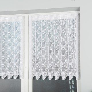 Zazdrostka żakardowa 355840 wysokość 80 cm kolor biały