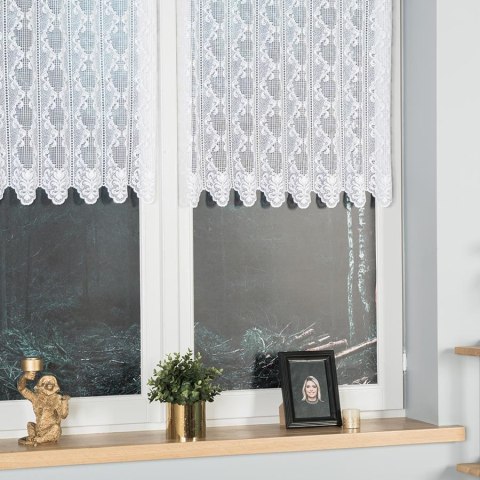 Zazdrostka żakardowa 355840 wysokość 80 cm kolor biały Zazdrostka żakardowa 355840 wysokość 80 cm kolor biały