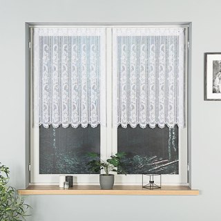 Zazdrostka żakardowa 355850 wysokość 90 cm kolor biały