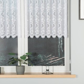 Zazdrostka żakardowa 355850 wysokość 90 cm kolor biały