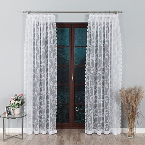 Firanka żakardowa ze wzorem po całości, obustronnie wykończona, szerokość 150cm, kolor 001 biały 090375/000/001/000150/1 Firanka żakardowa ze wzorem po całości, obustronnie wykończona, szerokość 150cm, kolor 001 biały 090375/000/001/000150/1