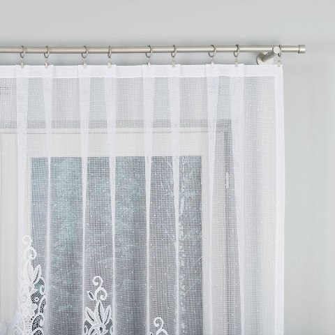BERENIKA Firanka żakardowa odpasowana, szerokość 330 x wysokość 140cm, kolor 001 biały 004304/FOL/001/000141/1 BERENIKA Firanka żakardowa odpasowana, szerokość 330 x wysokość 140cm, kolor 001 biały 004304/FOL/001/000141/1