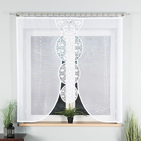 ELWIRA Firanka żakardowa odpasowana, szerokość 160 x wysokość 160cm, kolor 001 biały 019395/FOL/001/000161/1 ELWIRA Firanka żakardowa odpasowana, szerokość 160 x wysokość 160cm, kolor 001 biały 019395/FOL/001/000161/1