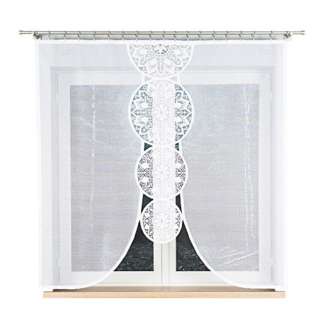 ELWIRA Firanka żakardowa odpasowana, szerokość 160 x wysokość 160cm, kolor 001 biały 019395/FOL/001/000161/1 ELWIRA Firanka żakardowa odpasowana, szerokość 160 x wysokość 160cm, kolor 001 biały 019395/FOL/001/000161/1