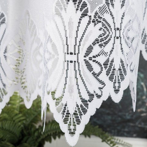 EMILIA Firanka żakardowa odpasowana fala, szerokość 340 x wysokość 140cm, kolor 001 biały 181040/FAL/001/000141/1