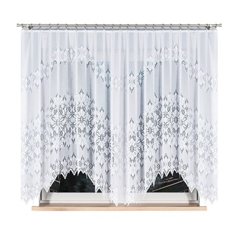 EMILIA Firanka żakardowa odpasowana fala, szerokość 340 x wysokość 160cm, kolor biały 001 181040/FAL/001/000161/1