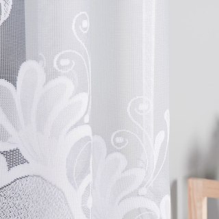 KASJANA Firanka żakardowa odpasowana, szerokość 320 x wysokość 160cm, kolor 001 biały 007003/FOL/001/000161/1