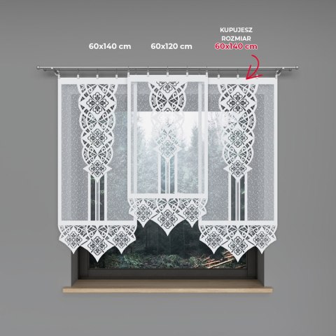 KLAUDIA Panel żakardowy, szerokość 60 x wysokość 140cm, kolor 001 biały 001331/POL/001/000141/1