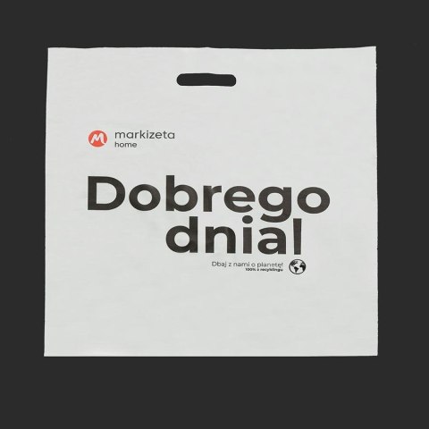 Reklamówka MARKIZETA Dobrego Dnia; szerokość 48cm x wysokość 48cm x dno 8cm; grubość folii 55my REKLAM/REC/055/048048/1 Reklamówka MARKIZETA Dobrego Dnia; szerokość 48cm x wysokość 48cm x dno 8cm; grubość folii 55my REKLAM/REC/055/048048/1