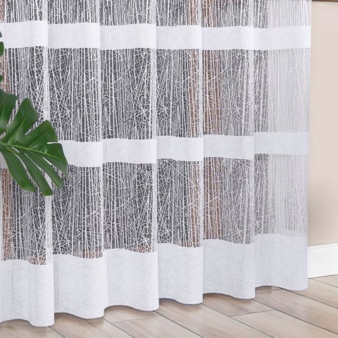 WIKTORIA Firanka żakardowa odpasowana na prosto, szerokość 200 x wysokość 250cm, kolor 001 biały 018352/FOP/001/000250/1