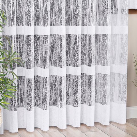 WIKTORIA Firanka żakardowa odpasowana na prosto, szerokość 300 x wysokość 250cm, kolor 001 biały 018352/FOP/001/000251/1