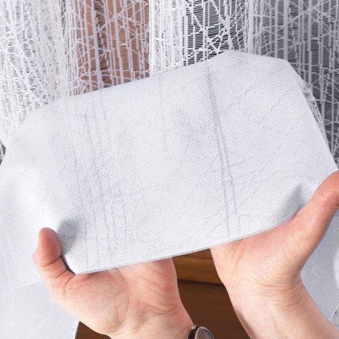 WIKTORIA Firanka żakardowa odpasowana na prosto, szerokość 300 x wysokość 250cm, kolor 001 biały 018352/FOP/001/000251/1