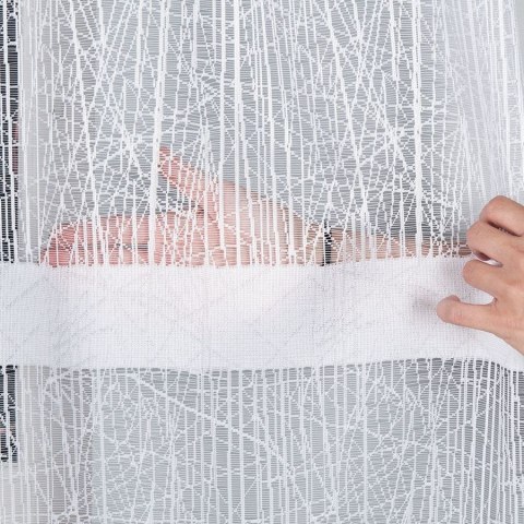 WIKTORIA Firanka żakardowa odpasowana na prosto, szerokość 310 x wysokość 160cm, kolor 001 biały 018352/FOP/001/000161/1