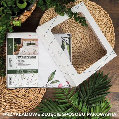 EDEN, Komplet pościeli PREMIUM z satyny bawełnianej 160x200cm, zadruk dwustronny T20190/SAT/001/160200/1 EDEN, Komplet pościeli PREMIUM z satyny bawełnianej 160x200cm, zadruk dwustronny T20190/SAT/001/160200/1