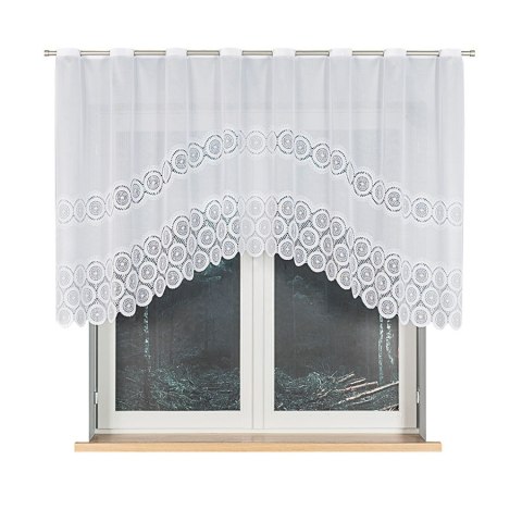 Firanka żakardowa odpasowana ze wzorem pasowym, szerokość 250 x wysokość 120cm, kolor 001 biały 107835/FOL/001/000121/1 Firanka żakardowa odpasowana ze wzorem pasowym, szerokość 250 x wysokość 120cm, kolor 001 biały 107835/FOL/001/000121/1