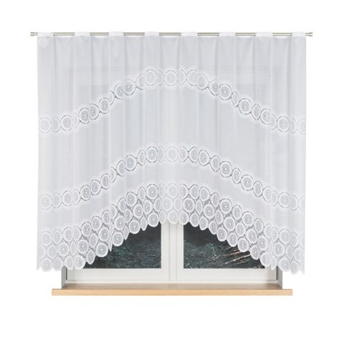 Firanka żakardowa odpasowana ze wzorem pasowym, szerokość 250 x wysokość 160cm, kolor 001 biały 107835/FOL/001/000161/1 Firanka żakardowa odpasowana ze wzorem pasowym, szerokość 250 x wysokość 160cm, kolor 001 biały 107835/FOL/001/000161/1