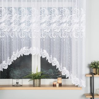 IWONA Firanka żakardowa odpasowana, szerokość 300 x wysokość 160cm, kolor 001 biały 049312/FOL/001/000161/1