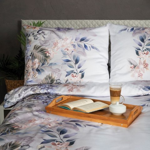 ORCHIDEA, Komplet pościeli PREMIUM z satyny bawełnianej 160x200cm, zadruk dwustronny T20193/SAT/001/160200/1 ORCHIDEA, Komplet pościeli PREMIUM z satyny bawełnianej 160x200cm, zadruk dwustronny T20193/SAT/001/160200/1