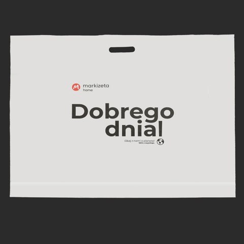 Reklamówka MARKIZETA Dobrego Dnia; szerokość 75cm x wysokość 60cm x dno 9cm; grubość folii 70my REKLAM/REC/070/075060/1 Reklamówka MARKIZETA Dobrego Dnia; szerokość 75cm x wysokość 60cm x dno 9cm; grubość folii 70my REKLAM/REC/070/075060/1