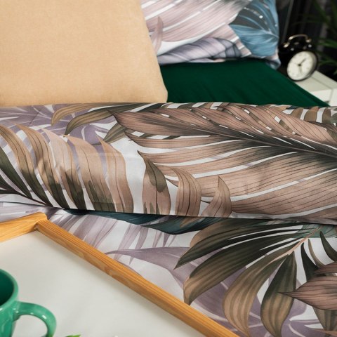 TROPIKALNA OAZA, Komplet pościeli PREMIUM z satyny bawełnianej 160x200cm, zadruk dwustronny T20194/SAT/001/160200/1 TROPIKALNA OAZA, Komplet pościeli PREMIUM z satyny bawełnianej 160x200cm, zadruk dwustronny T20194/SAT/001/160200/1