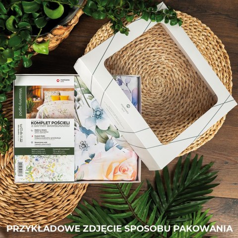 WIOSENNY OGRÓD, Komplet pościeli PREMIUM z satyny bawełnianej 160x200cm, zadruk dwustronny T20184/SAT/001/160200/1 WIOSENNY OGRÓD, Komplet pościeli PREMIUM z satyny bawełnianej 160x200cm, zadruk dwustronny T20184/SAT/001/160200/1
