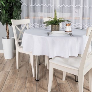 ANIELA Obrus wodoodporny, fi 160cm, kolor 001 biały 004791/000/C01/160000/1