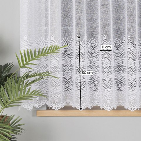 Firanka żakardowa ze wzorem pasowym, wysokość 160cm, kolor 001 biały 358690/000/001/000160/1 Firanka żakardowa ze wzorem pasowym, wysokość 160cm, kolor 001 biały 358690/000/001/000160/1